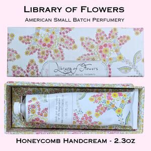 Library of Flowers Honeycomb Hand Cream Luxury Small Batch Perfumery 2.3 oz NEW